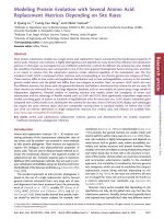 DSpace at VNU: Modeling protein evolution with several amino acid replacement matrices depending on site rates
