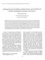 DSpace at VNU: Settling the past, building a better future: reconciliation in history teaching in Germany and France