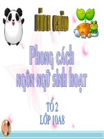 Tuần 14. Phong cách ngôn ngữ sinh hoạt (tiếp theo)