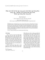 DSpace at VNU: Phân tích thiết kế bài tập trong giáo trình khẩu ngữ tiếng Hán trung cấp - Nghiên cứu trường hợp giáo trình 