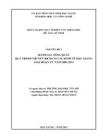 CHUYÊN đề 3 ĐÁNH GIÁ TỔNG QUÁTQUÁ TRÌNH CHUYỂN DỊCH cơ cấu KINH tế HẬUGIANG GIAI đoạn từ năm 2005 2011 