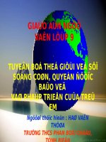 Bài 3. Tuyên bố thế giới về sự sống còn, quyền được bảo vệ và phát triển của trẻ em