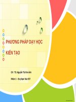Slide tiểu luận Hóa học: PHƯƠNG PHÁP DẠY HỌC HIỆN ĐẠIDẠY HỌC KIẾN TẠO (phần lý thuyết)