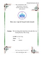 Tiểu Luận Mở Cửa Hàng Kinh Doanh Hoa Tươi Gần Khu Vực Trường Đại Học Nha Trang