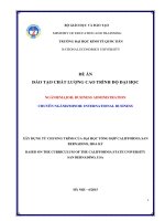 ĐỀ ÁN ĐÀO TẠO CHẤT LƢỢNG CAO TRÌNH ĐỘ ĐẠI HỌC NGÀNH/MAJOR: BUSINESS ADMINISTRATION CHUYÊN NGÀNH/MINOR: INTERNATIONAL BUSINESS