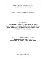 CHUYÊN đề 15 BẢNG MA TRẬN SWOT, mục TIÊU và các KỊCH BẢNCHUYỂN DỊCH cơ cấu KINH tế TỔNG THỂ của HẬUGIANG THEO HƯỚNG CẠNH TRANH GIAI đoạn từ năm2011 2020và tầm NHÌN đến năm 2025 