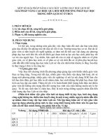 SKKN một số GIẢI PHÁP NÂNG CAO CHẤT LƯỢNG dạy học LỊCH sử GIẢI PHÁP NÂNG CAO HIỆU QUẢ đổi mới PHƯƠNG PHÁP DẠYHỌC TRONG môn LỊCH sử ở THCS 