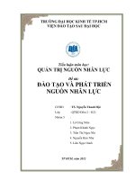 Tiểu Luận Quản Trị Nguồn Nhân Lực Đào Tạo Và Phát Triển Nguồn Nhân Lực