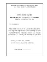 BÁO CÁO NGHIÊN CỨU KHOA HỌC Các nhân tố ảnh hưởng đến tính hữu hiệu của chu trình kiểm soát nội bộ bán hàng