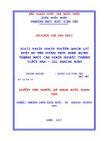 GIẢI PHÁP HOÀN THIỆN CÔNG tác QUẢN lý rủi RO tín DỤNG tại NGÂN HÀNG THƯƠNG mại cổ PHẦN NGOẠI THƯƠNG VIỆT NAM   CHI NHÁNH HUẾ 