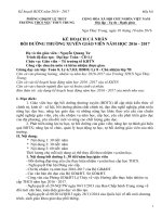 BỒI  DƯỠNG THƯỜNG XUYÊN GIÁO VIÊN năm học 2016  2017 họ và tên giáo viên  nguyễn quang tư 