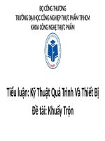 kĩ thuật quá trình thiết bị khuấy chất lỏng