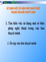 Bài 1. Sử dụng một số biện pháp nghệ thuật trong văn bản thuyết minh