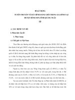 HOẠT ĐỘNG TUYÊN TRUYỀN về bất BÌNH ĐẲNG GIỚI TRONG GIA ĐÌNH tại HUYỆN BÌNH SƠN,TỈNH QUẢNG NGÃI