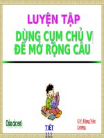 Bài 27. Dùng cụm chủ - vị để mở rộng câu: Luyện tập (tiếp theo)