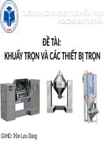 bài tiểu luận các thiết bị khuấy trộn