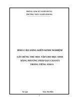 SKKN gây hứng thú học tập cho học sinh bằng phương pháp dạy chants trong tiếng anh 6 