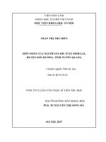 Hôn nhân của người sán dìu ở xã ninh lai, huyện sơn dương, tỉnh tuyên quang (tt) 