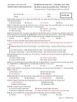 ĐỀ KIỂM TRA HỌC KỲ I NĂM HỌC 2017  2018 MÔN SINH LỚP 12 Mã đề 008