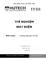 Giáo trình thí nghiệm máy điện