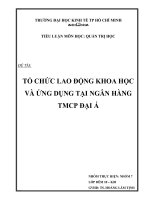 Tiểu Luận Tổ Chức Lao Động Khoa Học Và Ứng Dụng Tại Ngân Hàng Tmcp Đại Á