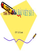 Bài 17. Trả bài tập làm văn số 3