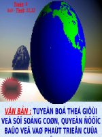 Bài 3. Tuyên bố thế giới về sự sống còn, quyền được bảo vệ và phát triển của trẻ em