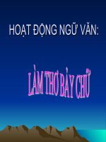 Bài 17. Hoạt động ngữ văn: Làm thơ bảy chữ