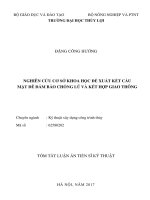 Nghiên cứu cơ sở khoa học đề xuất kết cấu mặt đê đảm bảo chống lũ và kết hợp giao thông (tt) 