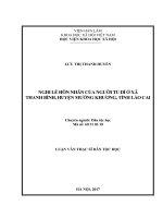 Nghi lễ hôn nhân của người Tu Dí ở xã Thanh Bình, huyện Mường Khương, tỉnh Lào Cai