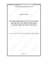 Xây dựng kế hoạch xử lý sự cố kỹ thuật khi thi công cọc khoan nhồi trong xây dựng nhà cao tầng ở việt nam (tt) 