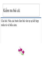 Bài 8. Lập dàn ý cho bài văn tự sự kết hợp với miêu tả và biểu cảm