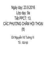 Bài 3. Các phương châm hội thoại (tiếp theo)