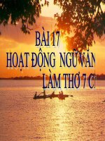 Bài 17. Hoạt động ngữ văn: Làm thơ bảy chữ