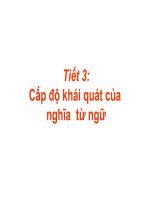 Bài 1. Cấp độ khái quát của nghĩa từ ngữ