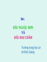Bài 13. Dấu ngoặc đơn và dấu hai chấm
