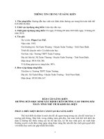 SKKN  hướng dẫn học sinh xác định chân đường cao trong bài toán tính thể tích khối đa diện 