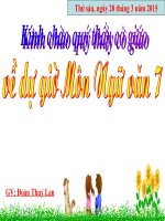 Bài 25. Dùng cụm chủ - vị để mở rộng câu