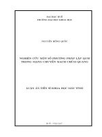 Nghiên cứu một số phương pháp lập lịch trong mạng chuyển mạch chùm quang