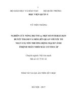 Nghiên cứu nồng độ TNF-α, một số interleukin huyết thanh và mối liên quan với yếu tố nguy cơ, tổn thương động mạch vành ở bệnh nhân nhồi máu cơ tim cấp (TT)