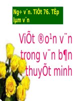 Bài 18. Viết đoạn văn trong văn bản thuyết minh