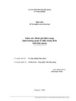 Báo cáo đề tài nghiên cứu khoa học khảo sát, đánh giá hiện trạng định hướng quản lý điện nông thôn tỉnh hậu giang 