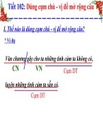 Bài 25. Dùng cụm chủ - vị để mở rộng câu