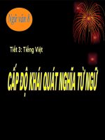 Bài 1. Cấp độ khái quát của nghĩa từ ngữ