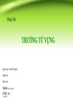 Bài 2. Trường từ vựng
