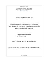 Một số giải pháp nhằm tạo động lực làm việc đối với người lao động tại Công ty cổ phần công nghệ số Bách Khoa