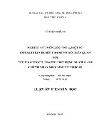 Nghiên cứu nồng độ TNF-α, một số interleukin huyết thanh và mối liên quan với yếu tố nguy cơ, tổn thương động mạch vành ở bệnh nhân nhồi máu cơ tim cấp (FULL TEXT)