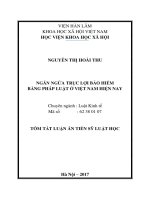 Ngăn ngừa trục lợi bảo hiểm bằng pháp luật ở Việt Nam hiện nay (tt)