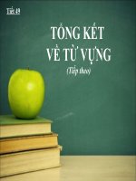 Bài 9. Tổng kết về từ vựng (Từ đơn, từ phức,... từ nhiều nghĩa; Từ đồng âm,... trường từ vựng)