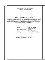SKKN nghiên cứu lựa chọn bài tập nhằm nâng cao hiệu quả chiến thuật gò bóng trái tay né giật bóng thuận tay cho vđv bóng bàn trường THPT b hải hậu 